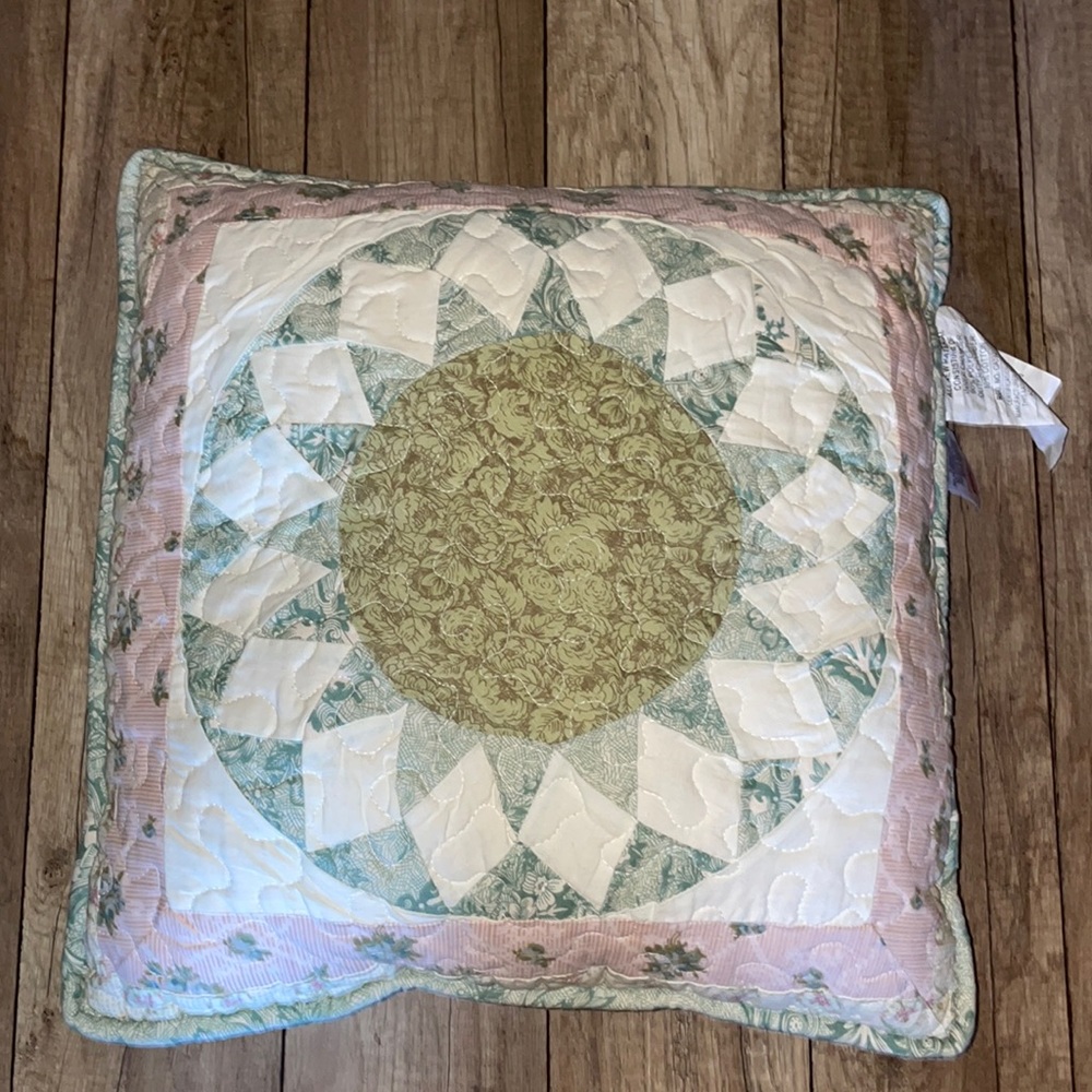 JCP Home Addison rustic country farmhouse sage decorative throw pillow 16x16